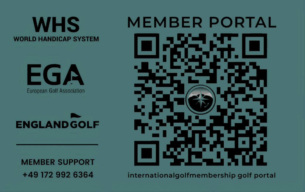 International Golf Membership card – official WHS handicap golf membership
