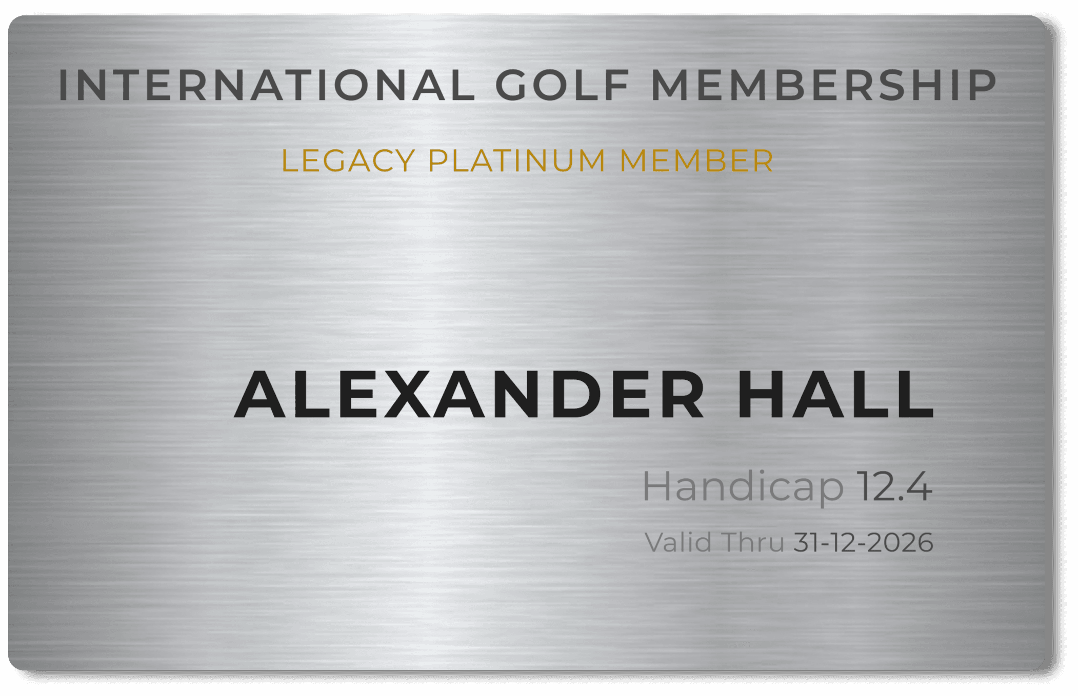 Die Legacy Collection – international golf membership – LEGACY PLATINUM – WHS-Handicap