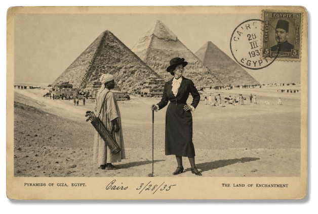 Vintage Cairo Golf Postcard